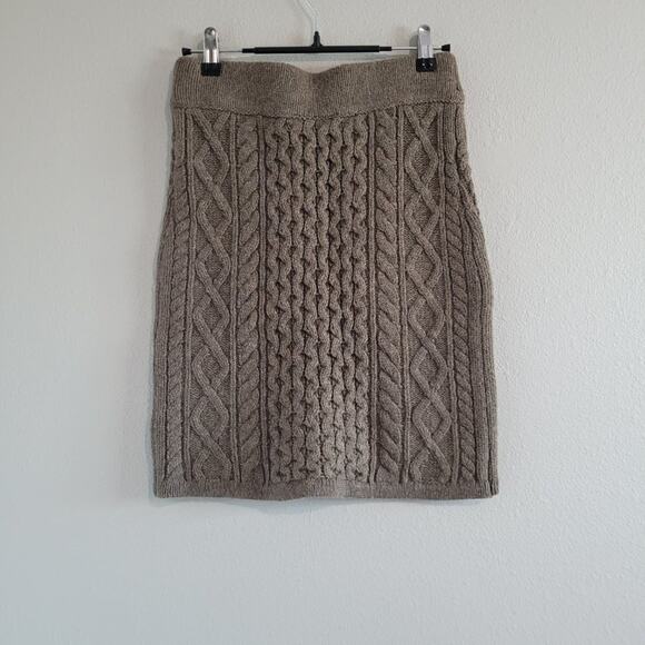 Axel Arigato NWT Cable Knit Mini Wool Skirt Size XS  Brown Preppy Academia - Picture 2 of 9